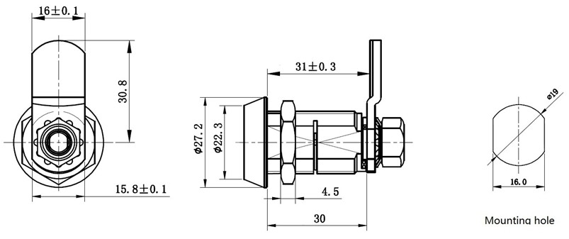 Replacement Lock Dimension