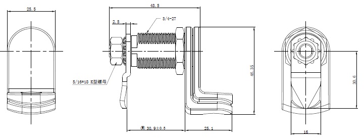 Lock Hasp Dimension