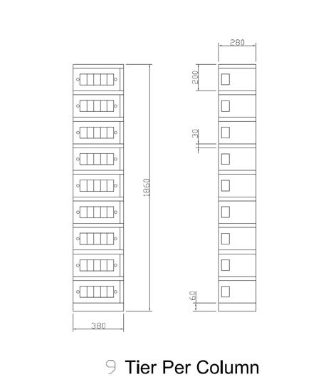 T-280E Size Diagram