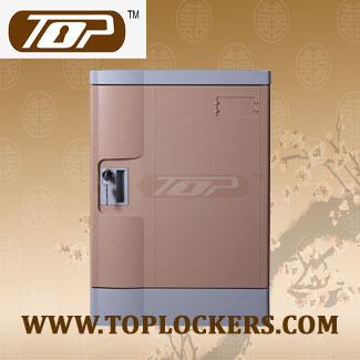 Four Tier Eco-friendly Plastic Lockers, Coffee Color