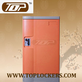 Triple Tier Storage Lockers ABS Plastic, Orange Color