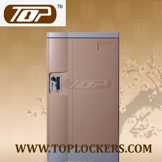 Triple Tier Knocked-down ABS Lockers, Coffee Color